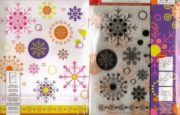 17 Clearstamps -Schneeflocken