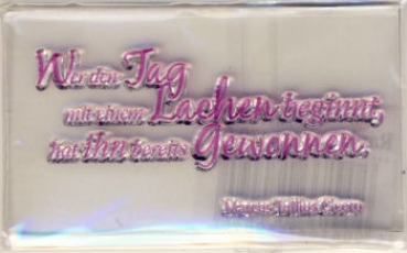 Clearstamp - Wer den Tag...