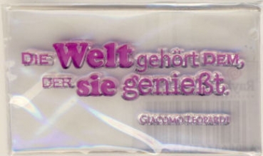 Clearstamp - Die Welt geh�rt ....