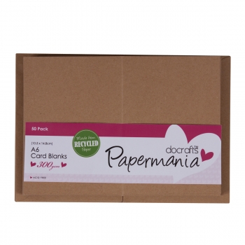 Papermania Kraft 50x A6 Karten + Umschl�ge