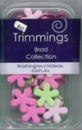 40 Funky Flower Brads " Girl "