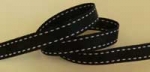 Ribbon schwarz mit wei�en N�hten