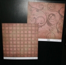 Doublesided Paper " Warm Red Deco Ornaments" 