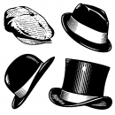 Inkadinkado Mini Clearstamp - Classic Hats
