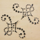 Say it in crystals E line rhinestones design 104