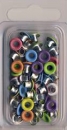 50 Eyelets Rund Classic-Farben 3/16"