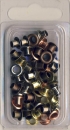 50Eyelets Rund Metallic-Farben 3/16"