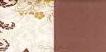 beige Bl�ten und Bl�tter/ schlicht rotbraun