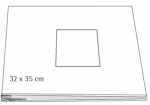 Album m. Fotoausschnitt Wei� 32x35cm (f�r 12"x12")