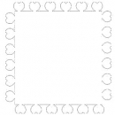 Cardstock Shape 12" x 12" Herzchenrand-Wei�
