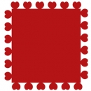 Cardstock Shape 12" x 12" Herzchenrand-rot