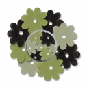 Silk Flowers-versch. gr�n + schwarz