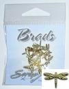 10 Stk. Brads "Libellen" (gold)