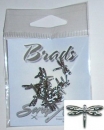 10 Stk. Brads "Libellen" (silber)