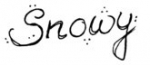 Schriftzug "Snowy"