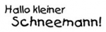 Hallo kleiner Schneemann
