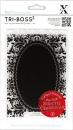Xcut Embossingfolder A6 - Strictly Christmas Flourish Scalloped Oval 