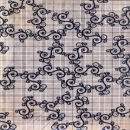 Foilprint Black & White Twirls 12"x12"