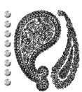 PRIMA Clear Mini Stamp Kit Paisley