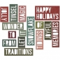 Preview: Sizzix Tim Holtz DIE Set - Holidays Words 2 : Block
