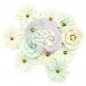 Preview: Prima Flowers - Santa Baby Mulberry Paper Flowers - Sweet Mint 12 Stk.