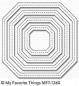 Preview: Die-namics - Single Stitch Line Tag-Corner Square Frames *limitiert*