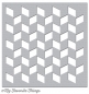 Preview: MFT - 6" x 6" Schablone - Stencil Chunky Herringbone