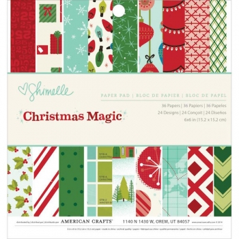 American Crafts Paper Pad 6"x6" - Christmas Magic Shimelle