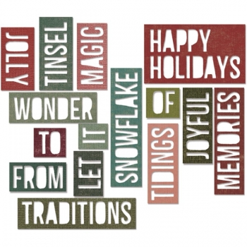 Sizzix Tim Holtz DIE Set - Holidays Words 2 : Block