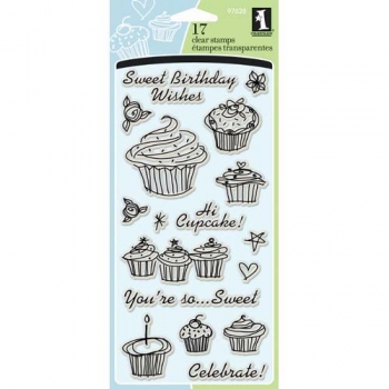 Inkadinkado 17 Clearstamps -Birthday Cupcake