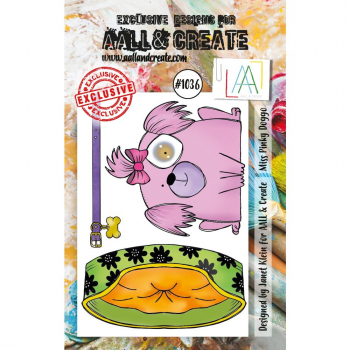 AALL & CREATE Clear Stamps - Miss Pinky Doggo #1066