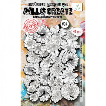 AALL & CREATE Ephemera - Outline Florals #24