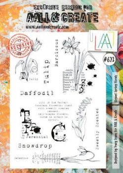 AALL & CREATE Clear Stamps - Elegant Spring Florals