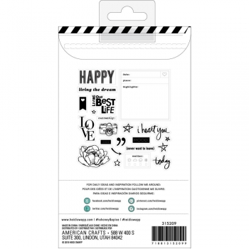 % Heidi Swapp Honey & Spice Clear Stamps - Icons & Phrase 22 Stk. %