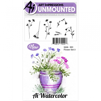 Art Impressions Ai Watercolor - Flower Set 3