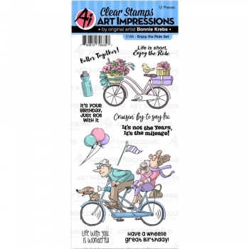 Art Impressions Clear Stamps - Enjoy the Ride Set