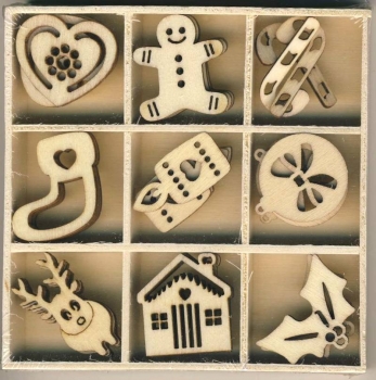 %Artemio Wood Embellishments - Weihnachtlich 3%