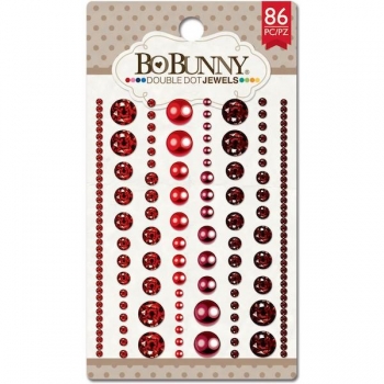 BoBunny Double Dot Jewels - Ruby Red