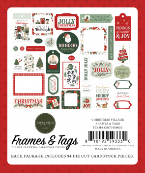 Carta Bella Frames & Tags - Christmas Village