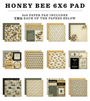 Carta Bella Paper Pack - Honeybee - 6" x 6"