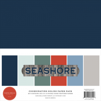 Carta Bella - Coordinating Solid Paper Pack - 12" x 12" - Seashore