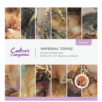 Crafter's Companion - Imperial Topaz 12x12 - Foiled Paper Pad