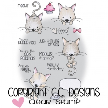 ! C.C. Design - Clearstamp Set - Meowy !