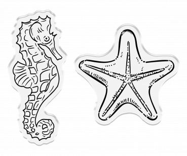 Crafter's Companion - Stamp/Die Set - Coastal Collection - Under the sea