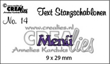 Crealies Text Stanze - Menü