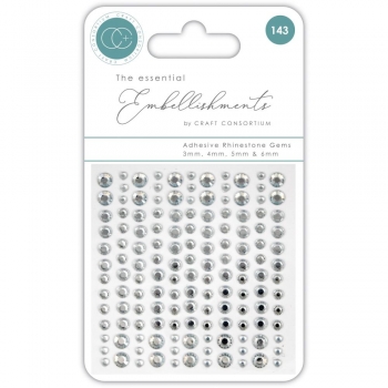 Craft Consortium Essential Adhesive Rhinestone Gems - Clear