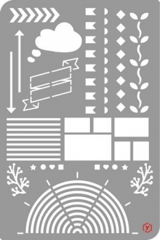 Pronty Bullet Journal Stencil - Edges 1