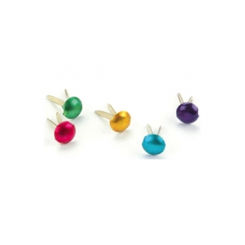 100 Minibrads 3 mm - Metallic Classic