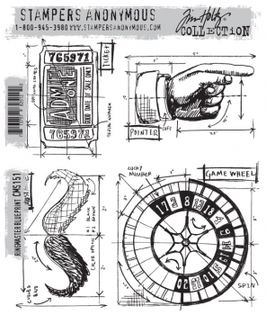 Tim Holtz Stempelset - Ringmaster Blueprints