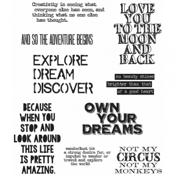 Tim Holtz Stempelset - Life Quotes